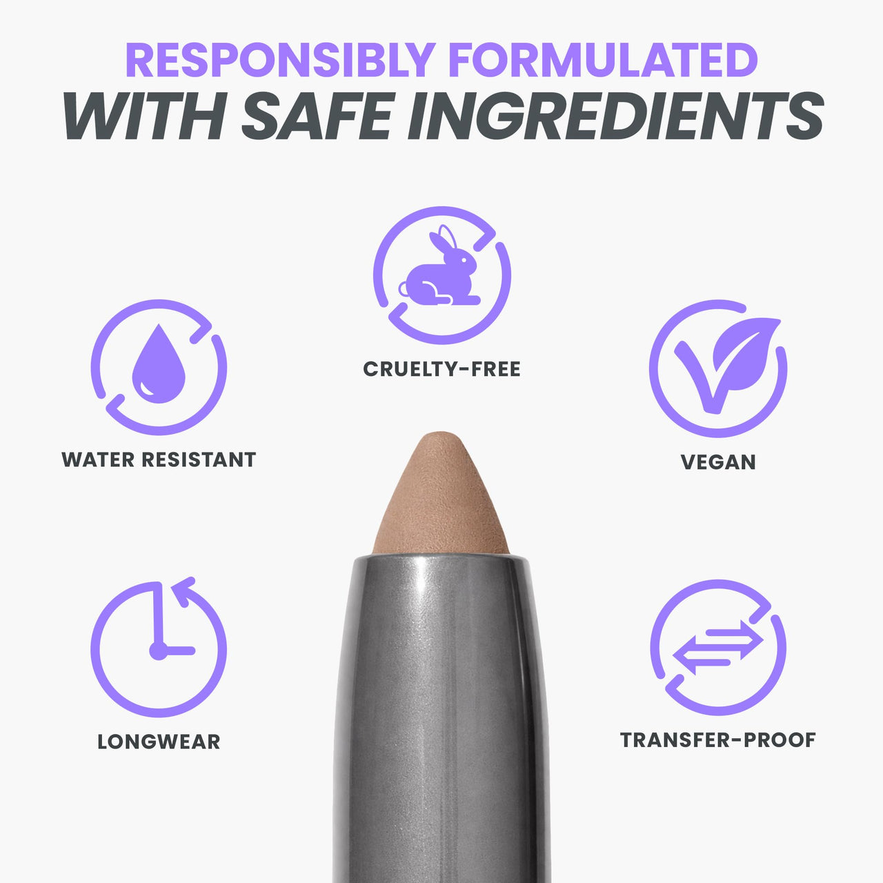 Wonderskin IYKYK Eyeshadow Stick - Longwear Eye Shadow Sticks, Budge-Proof and Waterproof Matte Eyeshadow Stick with Built-in Sharpener (Mink)