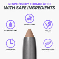 Thumbnail for Wonderskin IYKYK Eyeshadow Stick - Longwear Eye Shadow Sticks, Budge-Proof and Waterproof Matte Eyeshadow Stick with Built-in Sharpener (Mink)