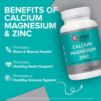 Thumbnail for Qunol Calcium 3 in 1 Tablets with Calcium, Magnesium & Zinc for Immune Support, Bone, Nerve, and Muscle Health Supplement, 270 Count