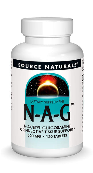 Source Naturals N-A-G 500 mg N-Acetyl Glucosamine for Connective Tissue Support* - 120 Tablets