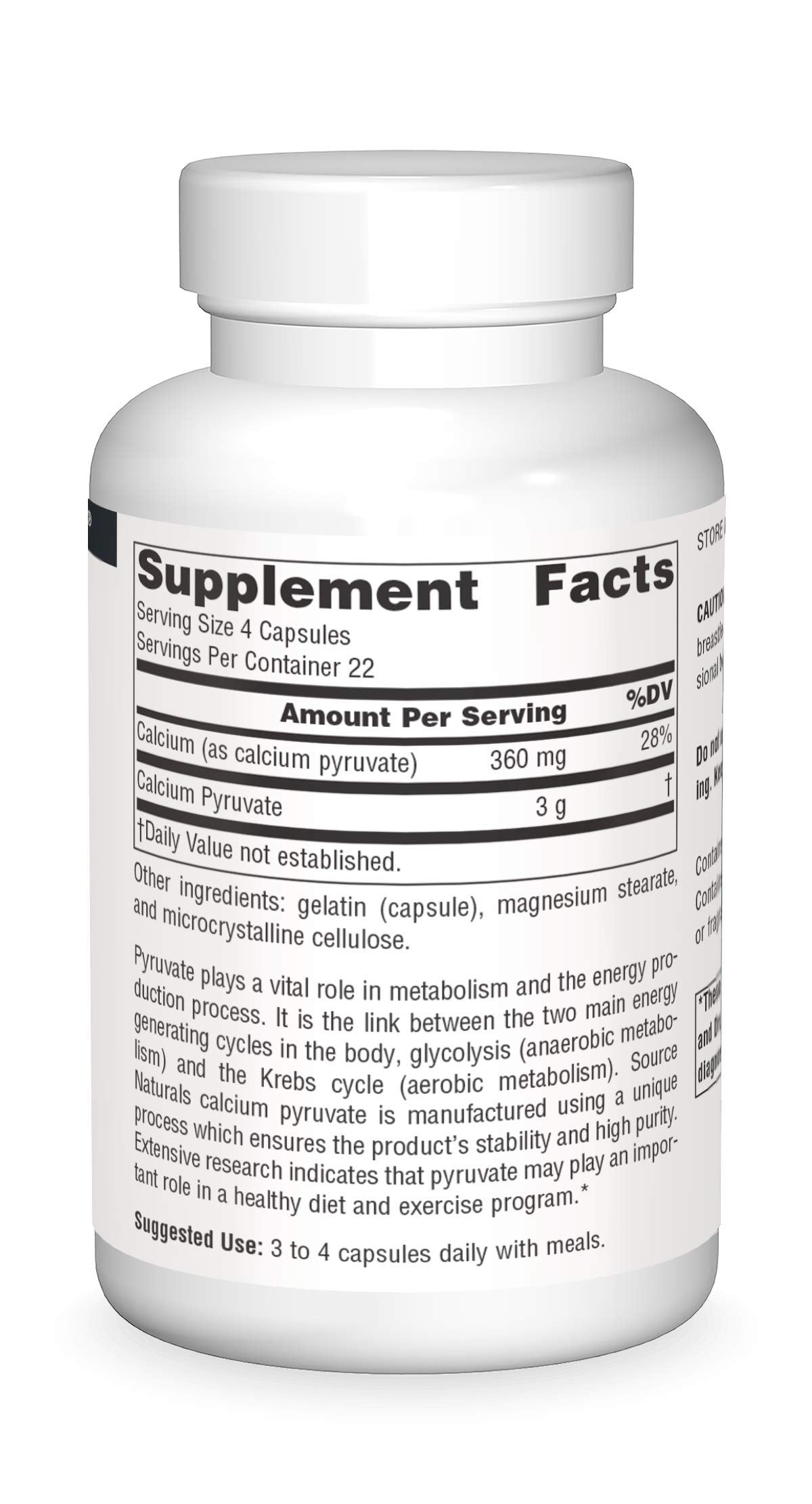 Source Naturals Pyruvate Power - Helps Support Metabolism* - 750mg - 90 Capsules