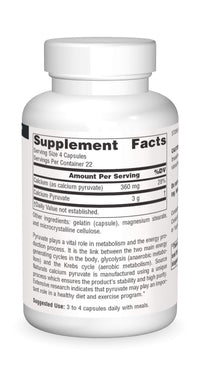 Thumbnail for Source Naturals Pyruvate Power - Helps Support Metabolism* - 750mg - 90 Capsules