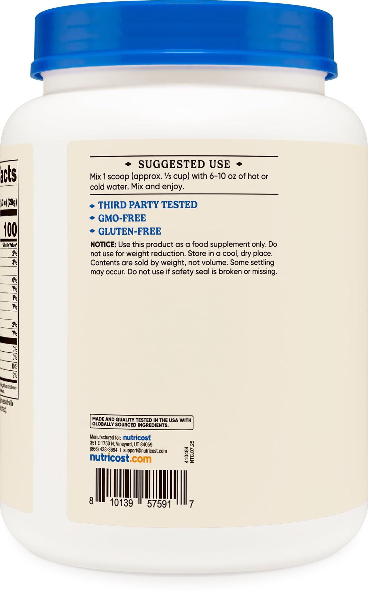 Nutricost Beef Protein Isolate Powder Chocolate (2 Pounds) - 20 Grams Protein Per Serving, GMO-Free + Gluten-Free