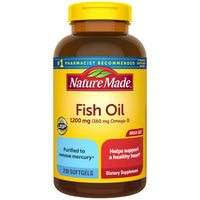 Thumbnail for Nature Made Fish Oil Omega 3 Supplements, 1200 mg Softgels, Omega 3 Fish Oil for Healthy Heart Support, 230 Softgels, 115 Day Supply