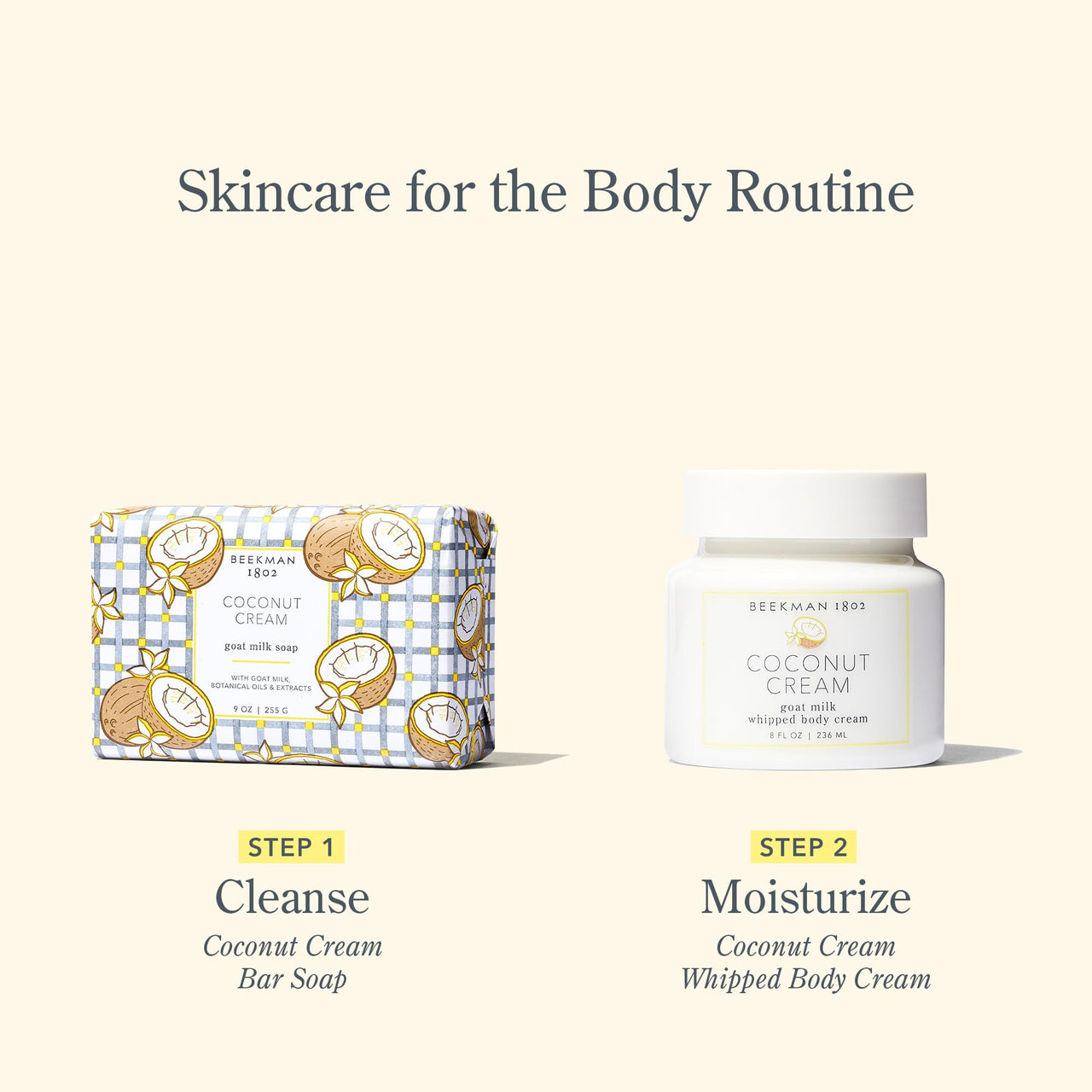 Beekman 1802 Coconut Cream Goat Milk Soap - Scented - 9 oz - Cleanses, Nourishes & Hydrates - Certified Microbiome Friendly - No Irritation - Good for Sensitive Skin