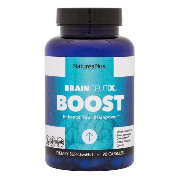 Nature's Plus, BrainCeutix by NaturesPlus Boost Ginkgo Plus Brain Supplement for Memory and Focus, 90 Capsules