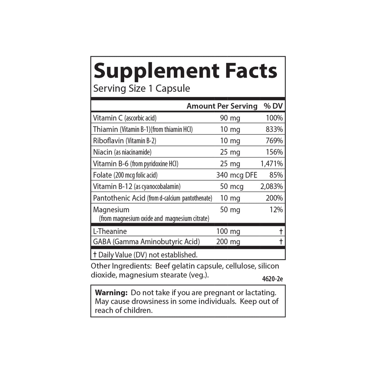 Carlson - Totally Zen, GABA, L-Theanine & B Vitamins, Healthy Mood, Promotes Calmness & Mental Clarity, 30 Capsules