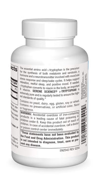 Thumbnail for Source Naturals Serene Science L-Tryptophan 500 mg - 60 Capsules