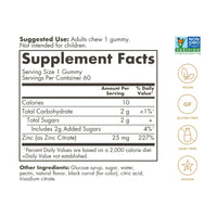 Thumbnail for Solgar Zinc Gummies Adult Vitamin with 25mg Ultra Potency Zinc Citrate for Immune Support - Mixed Fruit Flavor, Vegan, Kosher & Gluten Free Gummy Supplements for Women & Men, 2g Sugar, 60 Servings