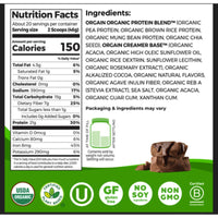 Thumbnail for Orgain Organic Vegan Protein Powder, Creamy Chocolate Fudge - 21g Plant Protein, 6g Prebiotic Fiber, Low Net Carb, No Lactose Ingredients, No Added Sugar, Non-GMO, For Shakes & Smoothies, 2.03 lb