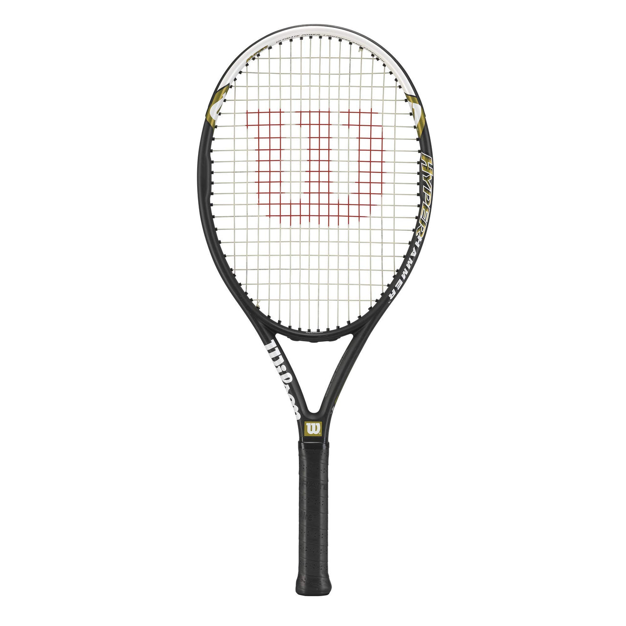 Wilson Hyper Hammer 5.3 Adult Recreational Tennis Racket - Grip Size 4 - 4 1/2", Black/White/Green