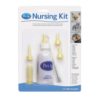 Thumbnail for Pet-Ag Nursing Kit - 2 oz - Promotes the Natural Feeding of Liquids to Baby Animals - Each Kit Includes 2 oz. Bottle with Cap, 5 Nipples & Cleaning Brush