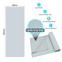 Thumbnail for MOONSMILE 2 Pack Hot Yoga Mat Towels with Grip Dot,Yoga Mat Towels for Hot Yoga Non Slip,Soft Suede Microfiber Cover,Absorbent Pilates Exercise Accessories
