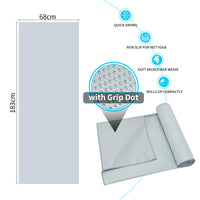 Thumbnail for MOONSMILE 2 Pack Hot Yoga Mat Towels with Grip Dot,Yoga Mat Towels for Hot Yoga Non Slip,Soft Suede Microfiber Cover,Absorbent Pilates Exercise Accessories