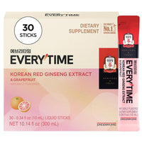 Thumbnail for JUNG KWAN JANG Everytime Korean Red Ginseng Extract Stick 1,000mg & Grapefruit - Vegan Ginseng Root Energy Drink Liquid Stick Supplements - Builds Stamina & Immunity, No Caffeine (30 Sticks)