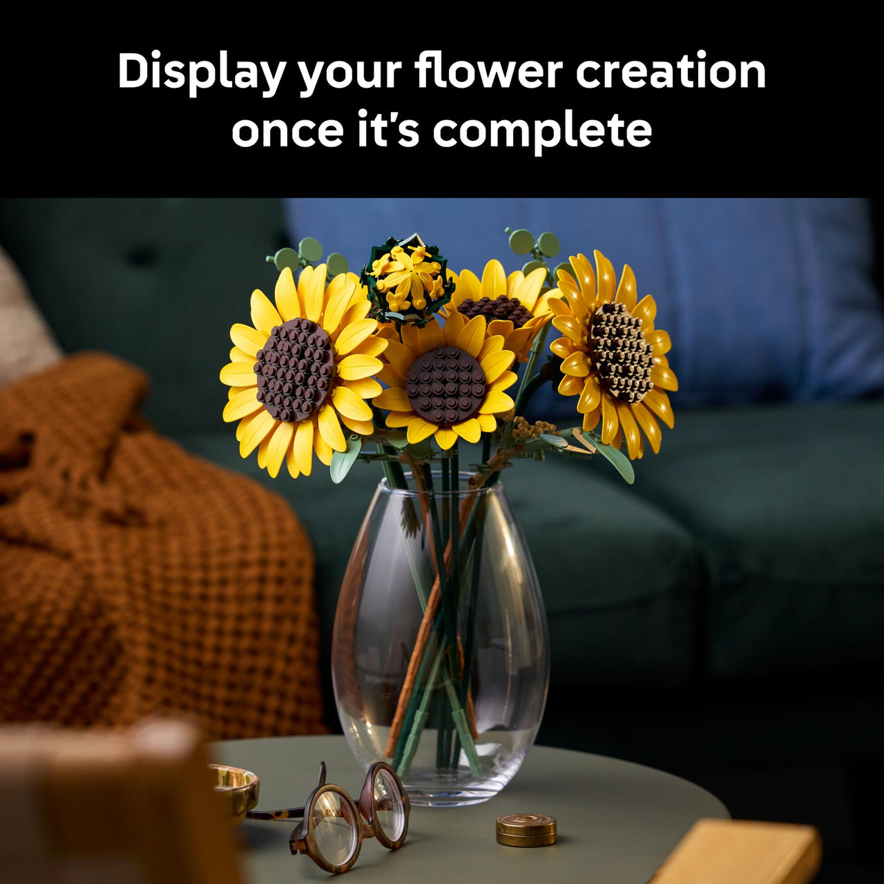 LEGO Botanicals Sunflower Bouquet Building Set for Adults, Ages 18+ - Gift for Birthdays - Artificial Flowers for Home Office, Bedroom or Desk Decor - 11502