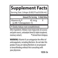 Thumbnail for Carlson - Super Daily K2, 45 mcg Liquid Vitamin K, Bone Health, K2 Vitamin, Vitamin K Supplement, Vitamin K-2 MK7, Unflavored, 360 Drops (10.16 mL)