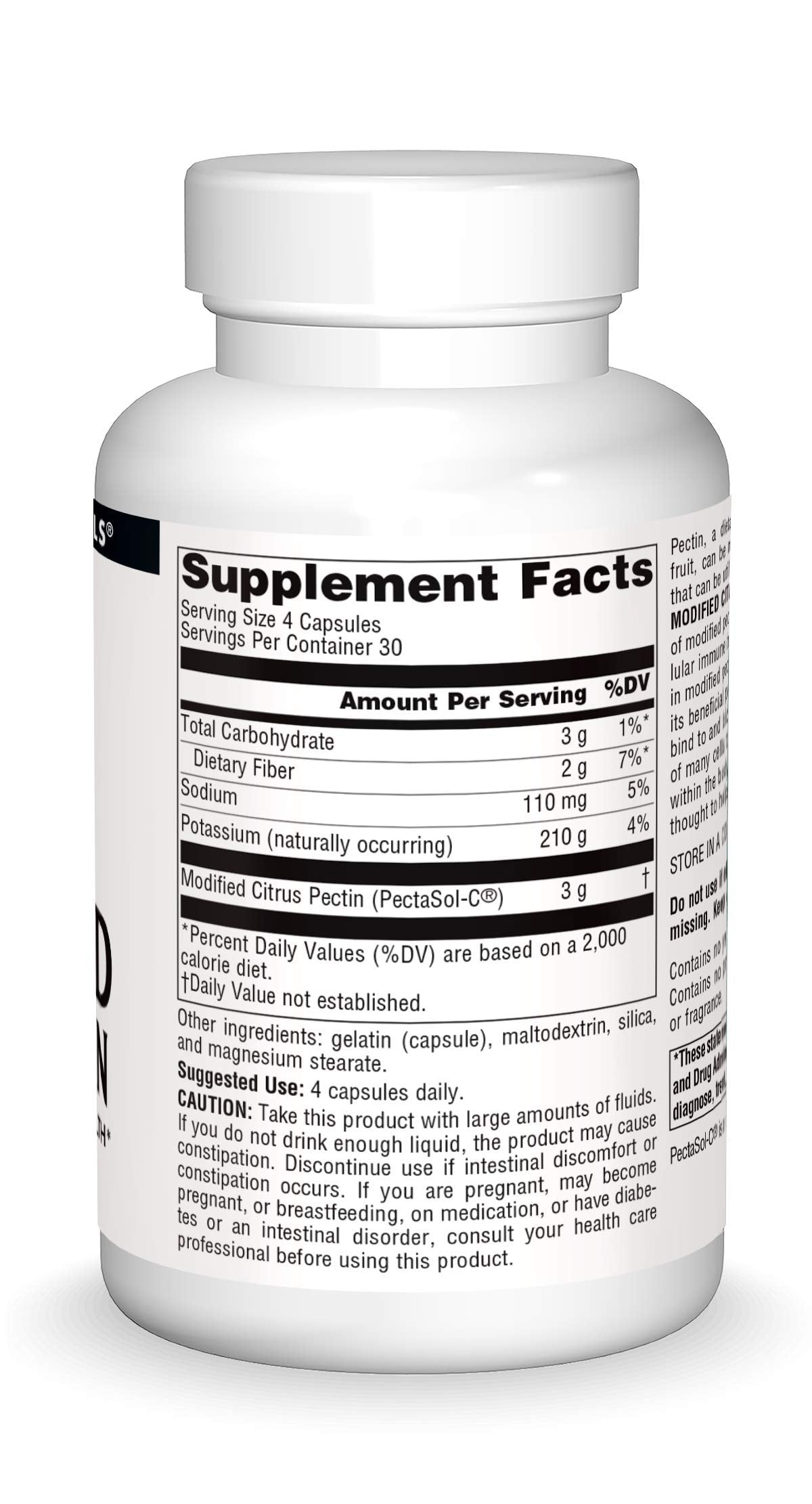 Source Naturals PectImmune, Modified Citrus Pectin, For Cellular Immune Health*, 750 mg - 120 Capsules