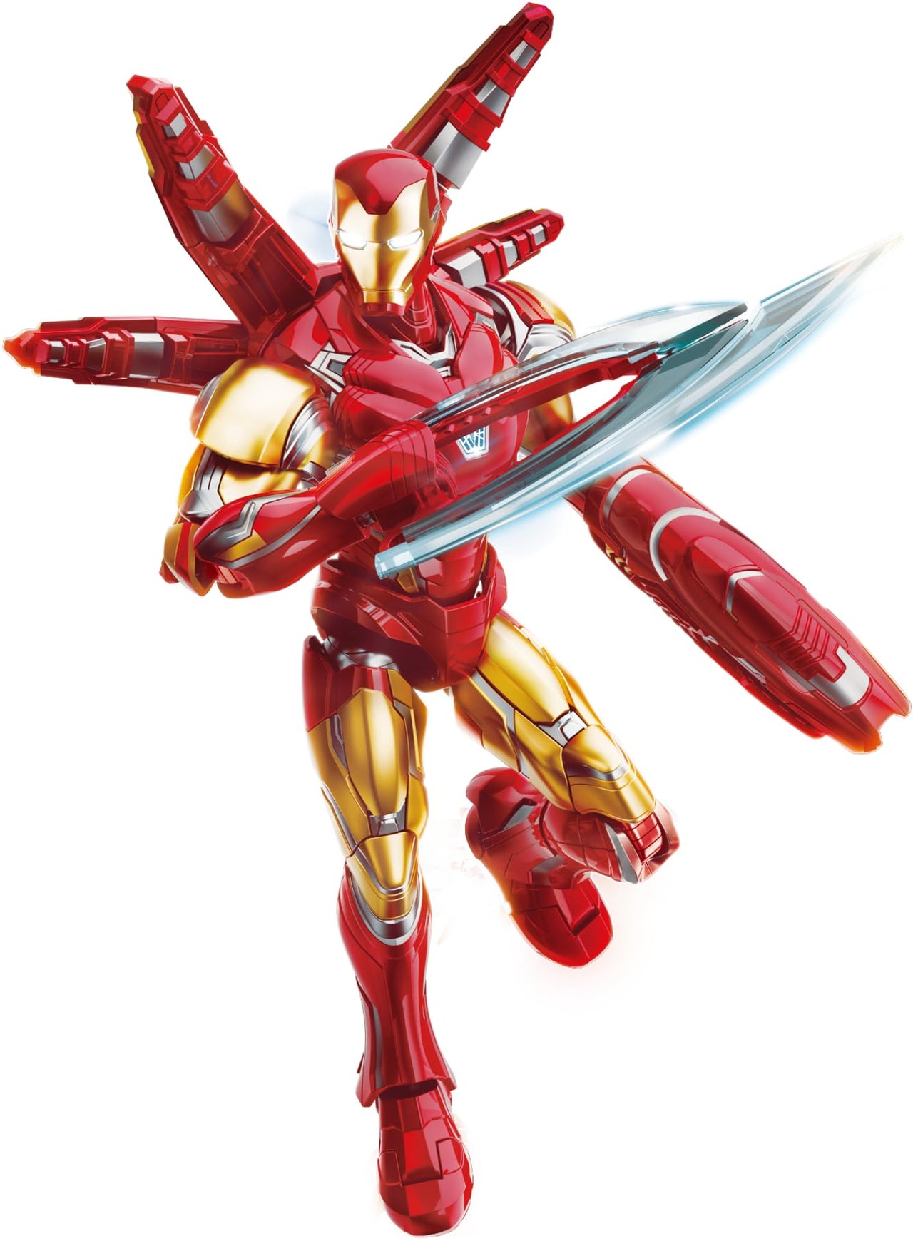 BLOKEES - Champion Class Marvel Infinity Saga - Iron Man - 149-Piece Articulated Model Kit - Assembly Required - No Tools - No Cutting - No Glue - No Paint - Age 14+