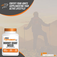 Thumbnail for BulkSupplements.com Horny Goat Weed Capsules - Epimedium Extract, Horny Goat Weed Herbal Supplements - Vegan, 2 Capsules per Serving (1000mg), 360 Veg Capsules (Pack of 1)