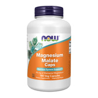 Thumbnail for NOW Foods Supplements, Magnesium Malate Caps with 95 mg of Elemental Magnesium, Nervous System Support*, 180 Veg Capsules