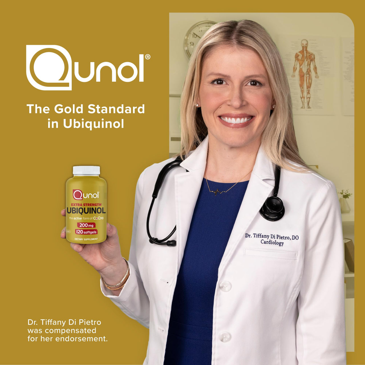 Qunol Ubiquinol CoQ10 200mg Softgels, Powerful Antioxidant for Heart and Vascular Health, Essential for Energy Production, Natural Supplement Active Form of CoQ10, 120ct Softgels