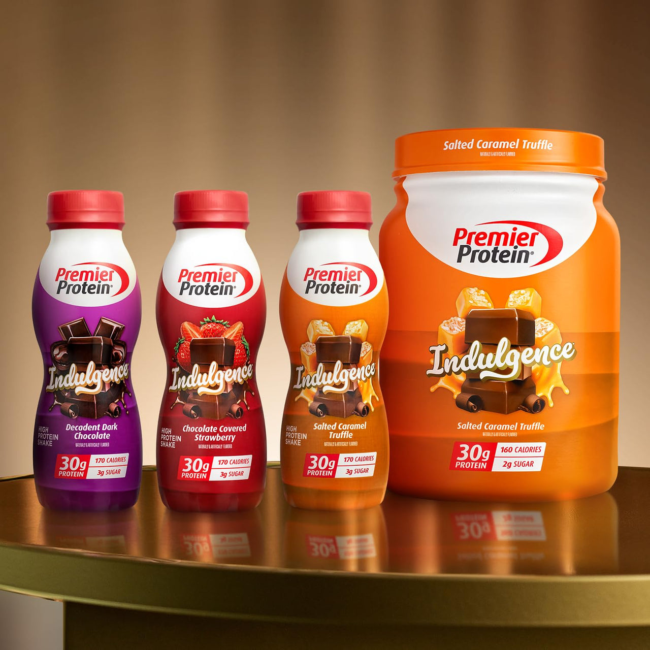 Premier Protein Powder Indulgence, Salted Caramel Truffle, 30g Protein, 160 Calories, 2g Sugar, Gluten Free (17 Servings)