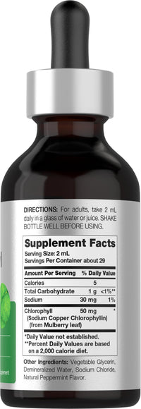 Thumbnail for Horbäach Liquid Chlorophyll Drops | 2 oz | Vegan, Non-GMO, and Gluten Free Formula | Natural Peppermint Flavor