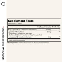 Thumbnail for Codeage Turkesterone Supplement, 4-Month Supply, Hydroxypropyl-β-Cyclodextrin, Liposomal Delivery, Sports, Pre & Post-Workouts, Ajuga Turkestanica, Vegan, Gluten-Free, Non-GMO - 120 Capsules