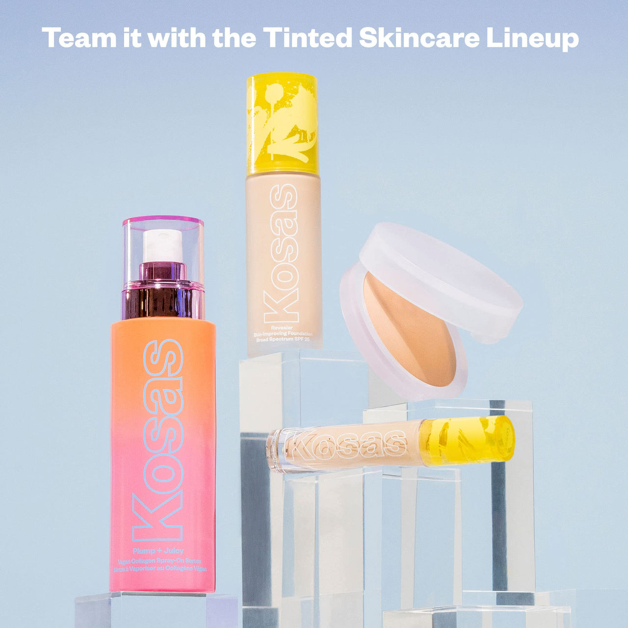 Kosas Plump and Juicy Vegan Collagen Spray - On Serum, Made in USA - Visibly Firms, Soothes, and Hydrates the Skin - 3.38 Oz