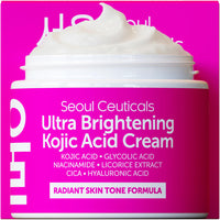 Thumbnail for SeoulCeuticals Korean Kojic Acid Cream Dark Spot Remover + Glycolic Acid + Niacinamide + Cica + HA Moisturizer - Cruelty Free K Beauty Skincare 2oz