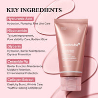 Thumbnail for medicube Collagen Overnight Wrapping Peel Off Facial Mask Pack - Elasticity & Hydration Care, Reduces Sagging & Dullness - Hydrolyzed Collagen For Glowing Skin - Korean Skin Care, 2.53 fl.oz