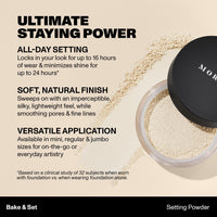 Thumbnail for Morphe Totally Set Mini Brighten & Set Setting Powder Duo - Lightweight, Talc-Free Powder for Face Makeup Natural Finish - Minimizes Shine for Up to 24HR - Translucent (2 Count)