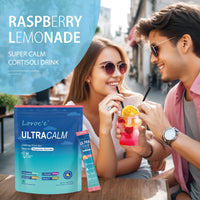Thumbnail for UltraCalm Super Cortisol Drink with Magnesium Glycinate, Ashwagandha, L-Theanine, Vitamin D3, Magnesium Powder for Sleep & Stress Relief, Raspberry Lemonade (30 Servings)