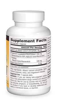 Thumbnail for Source Naturals Resveratrol 100, for Heart and Healthy Aging* 100 mg - 120 Vegetarian Capsules