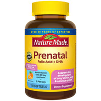 Thumbnail for Nature Made Prenatal Vitamins for Women with Folic Acid + DHA, Prenatal Vitamin and Mineral Supplement for Daily Nutritional Support, 110 Softgels, 110 Day Supply