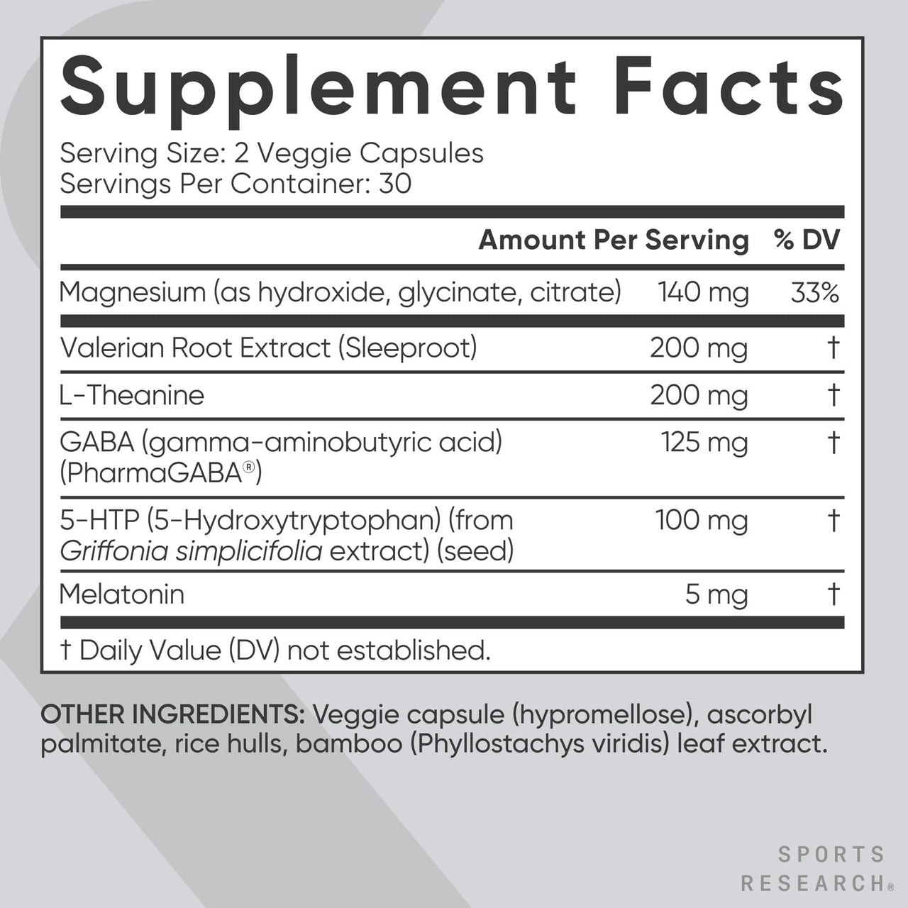 Sports Research® Sleep Pack - Sleep Complex with Melatonin 5mg + Magnesium L-Threonate Capsules 2000mg + Ashwagandha