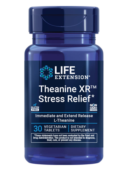 Life Extension Theanine XR™ Stress Relief – L-Theanine – Promotes a Calm Response to Daytime Stress – Non-GMO, Gluten-Free, Vegetarian – 30 Tablets