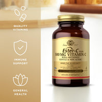 Thumbnail for Solgar Ester-C Plus 500 mg Vitamin C (Ascorbate Complex) - 100 Vegetable Capsules, Pack of 2 - Antioxidant & Immune Support - Non GMO, Vegan, Gluten Free, Kosher - 200 Total Servings