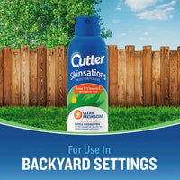 Thumbnail for Cutter Skinsations Insect Repellent, Repels Mosquitos, Ticks, Gnats, Fleas, 7% DEET, 6 fl Ounce (Aerosol Spray)