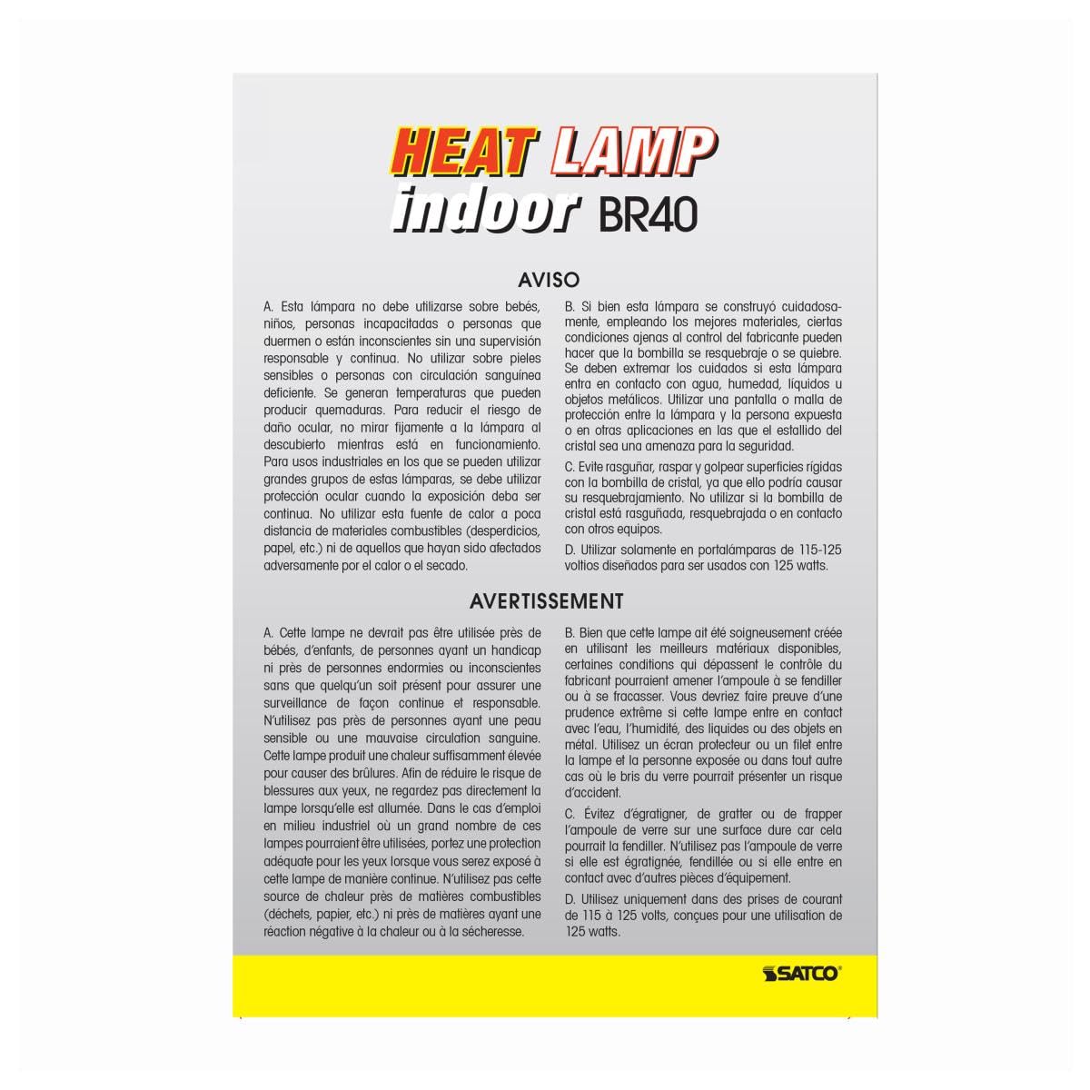 Satco S4750 Medium Bulb in Light Finish, 6.50 inches, 1 Pack, Clear Heat