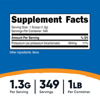 Thumbnail for Nutricost Potassium Bicarbonate Powder 1 LB - Gluten Free, Non-GMO