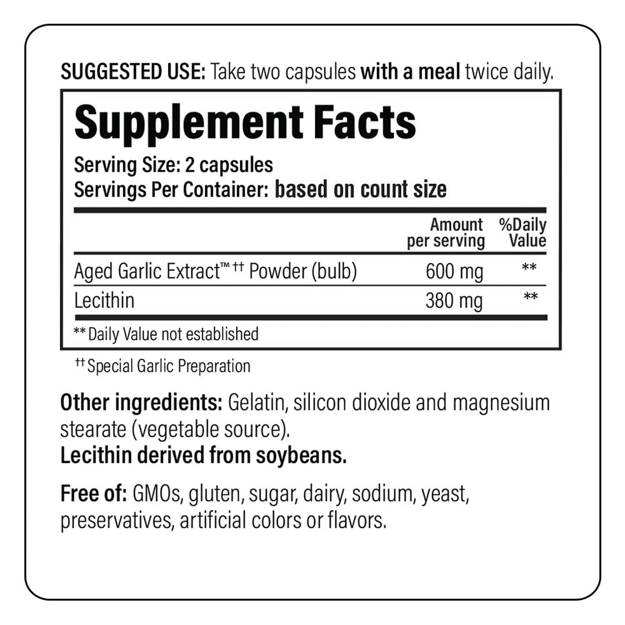 Kyolic Aged Garlic Extract Formula 104, Cholesterol Health*, 200 Capsules