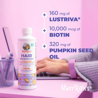 Thumbnail for MaryRuth Organics Women's Hair Growth MAX Liposomal | with Lustriva® + Biotin 10000mcg + Pumpkin Seed Oil | Thicker Hair | Hair Care | Wrinkles, Fine Lines, Skin Care | Ages 18+ | 15.22 Fl Oz