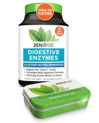 Thumbnail for Zenwise Health Digestive Enzymes for Gut Health - Probiotic Multi Enzymes with Prebiotics and Probiotics for Women & Men - Digestive Health and Bloating Relief, Daily Enzymes -180 Count