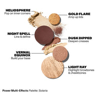Thumbnail for Morphe Makeup Palette - Power Multi-Effects Palette with Mattes, Shimmers, Duochromes & Silk Slip Toppers - Made to Build, Blend & Layer for Everyday Versatile Makeup Looks - Solaria (0.65 oz)