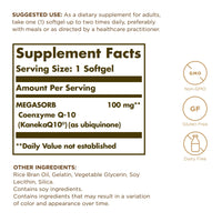Thumbnail for Solgar, Megasorb Coq-10 100 Mg, 60 Softgels