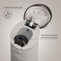 Thumbnail for STANLEY Flowstate Spring Bottle | Leakproof Water Bottle with Carry Strap & Flip-Top Locking Lid | Insulated Stainless Steel | Fits Most Cup Holders | BPA-Free | 20 oz | Purple Dust