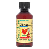 Thumbnail for CHILDLIFE ESSENTIALS Liquid Zinc Plus for Kids & Toddler - Liquid Supplement Drops, Zinc Gluconate & Copper for Immune Support - Mango Strawberry, 4 Fl Oz (Pack of 1)