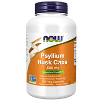 Thumbnail for NOW Foods Supplements, Psyllium Husk Caps 500 mg, Non-GMO Project Verified, Natural Soluble Fiber, Intestinal Health*, 200 Veg Capsules